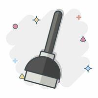 Icon Plunger. related to Cleaning symbol. comic style. simple design editable. simple illustration vector