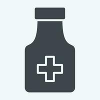Icon Medicine 1. related to World Cancer symbol. glyph style. simple design editable. simple illustration vector