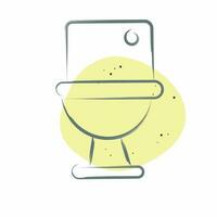 Icon Toilet. related to Cleaning symbol. Color Spot Style. simple design editable. simple illustration vector