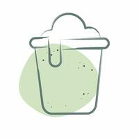 Icon Bucket. related to Cleaning symbol. Color Spot Style. simple design editable. simple illustration vector