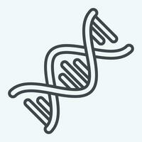 Icon DNA. related to World Cancer symbol. line style. simple design editable. simple illustration vector