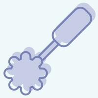 Icon Toilet Brush 2. related to Cleaning symbol. two tone style. simple design editable. simple illustration vector