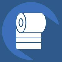 Icon Toilet Paper. related to Cleaning symbol. long shadow style. simple design editable. simple illustration vector