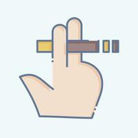 icono fumar. relacionado a mundo cáncer símbolo. garabatear estilo. sencillo diseño editable. sencillo ilustración vector