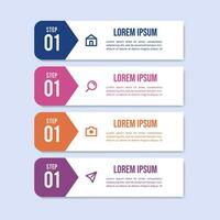 Infographic steps concept creative banner design. Vector illustration