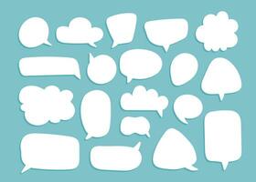 Collection of speech bubble templates. Vector illustration.