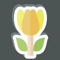 Sticker Tulip. related to Turkey symbol. simple design editable. simple illustration vector