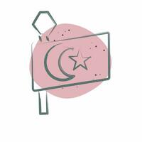 Icon Turkey Flag. related to Turkey symbol. Color Spot Style. simple design editable. simple illustration vector