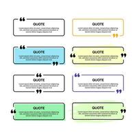 Set of quote box frames vector