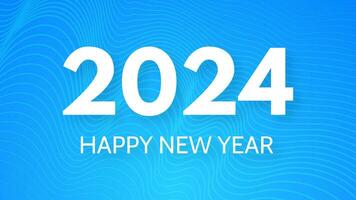 2024 Happy New Year on colorful background vector