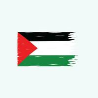 Palestine Torn Flag Vector Clipart Isolated in White Background