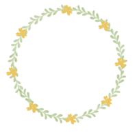 a wreath of flowers on a transparent background png