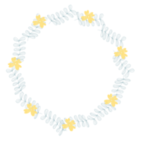 a wreath of flowers on a transparent background png