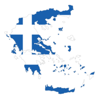 Map of Greece with Greece flag png