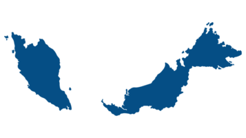 Malaysia map. Map of Malaysia in blue color png