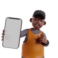 persona Tenere smartphone 3d rendere, adatto per promozione Materiale. png