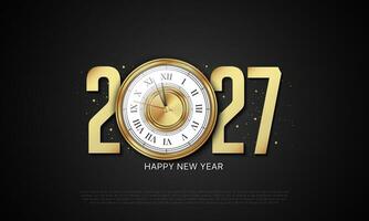 2027 Happy New Year Background Design. vector