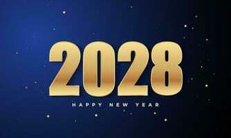 2028 Happy New Year Background Design. vector