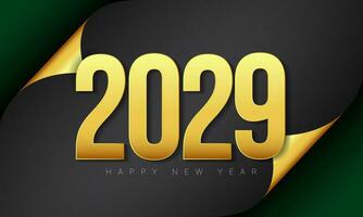 2029 Happy New Year Background Design. vector