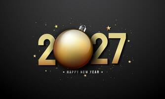 2027 Happy New Year Background Design. vector