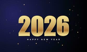 2026 Happy New Year Background Design. vector