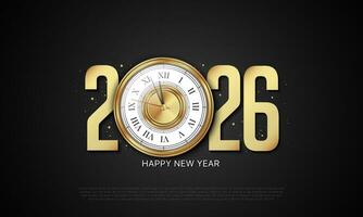 2026 Happy New Year Background Design. vector