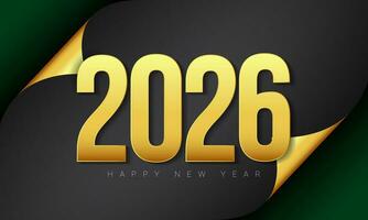 2026 Happy New Year Background Design. vector