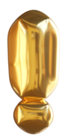 gouden ballon alfabet uitroep Mark png