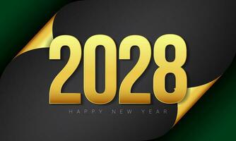 2028 Happy New Year Background Design. vector