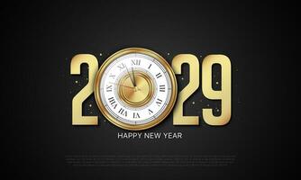 2029 Happy New Year Background Design. vector