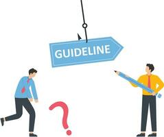 Business Guideline or right business direction vector