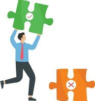 Puzzle Solution, Solve Problem and find business solutions vector