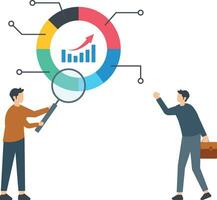 datos analítica, Estadísticas a analizar, negocio grafico panel, márketing investigación, diagrama para mejoramiento, datos información vector