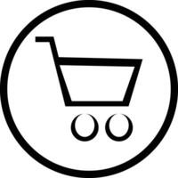 Shopping cart line art icon for apps and websites. trolley linear flat black white symbol file. editable stroke .vector vector