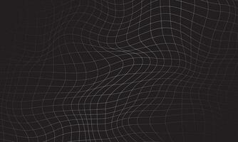 Wavy abstract grid lines background vector