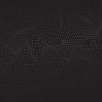 Wavy grid lines background isolated black background vector