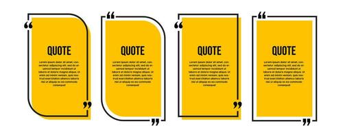 Quote text bubble. commas, note, message and comment. Vector Illustration