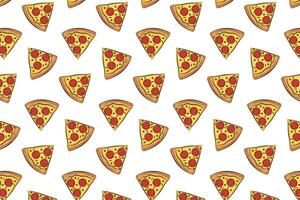 Pizza slice pattern background vector