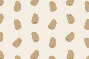 Potato pattern background. Hand drawn style vector design illustrations.