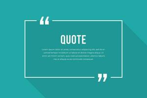 Modern quote communication template design. Vector Illustration