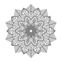 Circular patterns forming mandala for Henna, Mehndi, tattoos, decorations. Decorative ornament in oriental style. Vector illustration.