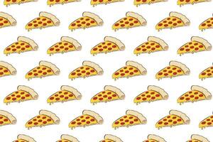 Pizza slice pattern background vector