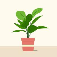 Decorative plants flat image design. Vector illustration