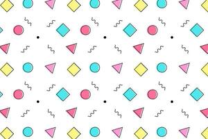 Abstract colorful geometric memphis pattern. Eps10 vector