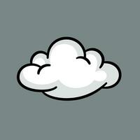 Comic cloud or smoke, cartoon vector motion effects, and explosions isolated on gray background. Vector illustration