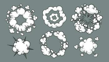 Speed hand drawn fast motion clouds, smoke blast or puff cloud motions.  doodle air wind storm blow explosion with cartoon drawing style vector  4926756 Vector Art at Vecteezy