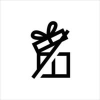 Gift icon vector