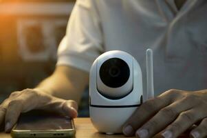 IP wifi wireless security camera supports Internet installation technology, security systems, smart home applications photo