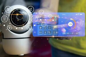 IP wifi wireless security camera supports Internet installation technology, security systems, smart home applications photo