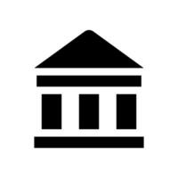 Bank vector icon in solid style